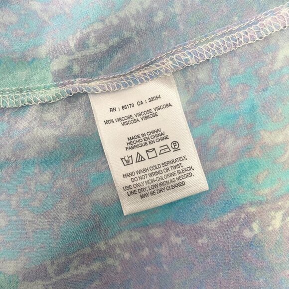 Anthropologie Lilka Annette Pastel Watercolor Patchwork Trapeze Maxi Midi Dress - Picture 10 of 10